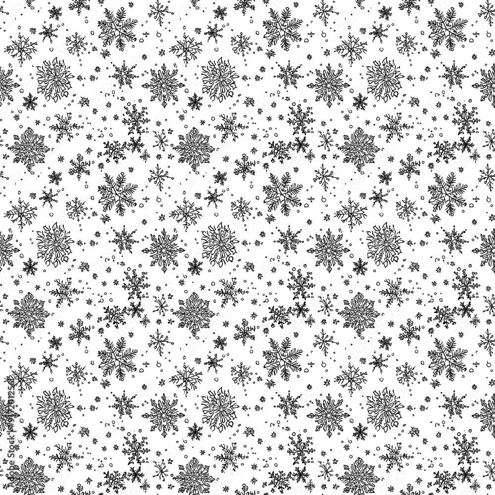 Seamless pattern with snowflakes Seamless pattern with snowflakes