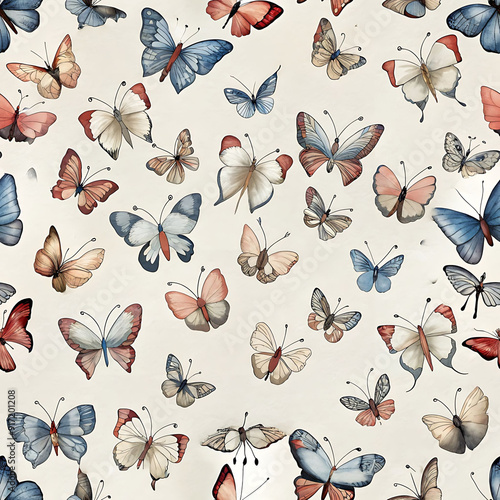 seamless background with butterflies