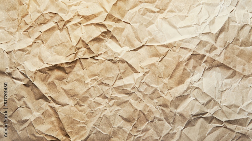 Neutral-colored wrinkled damp handmade paper with empty surface for text backdrop. Neutral-colored wrinkled damp handmade paper with empty surface for text backdrop.