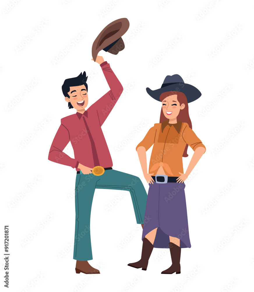 couple in traditional country western clothes dancing couple in traditional country western clothes dancing