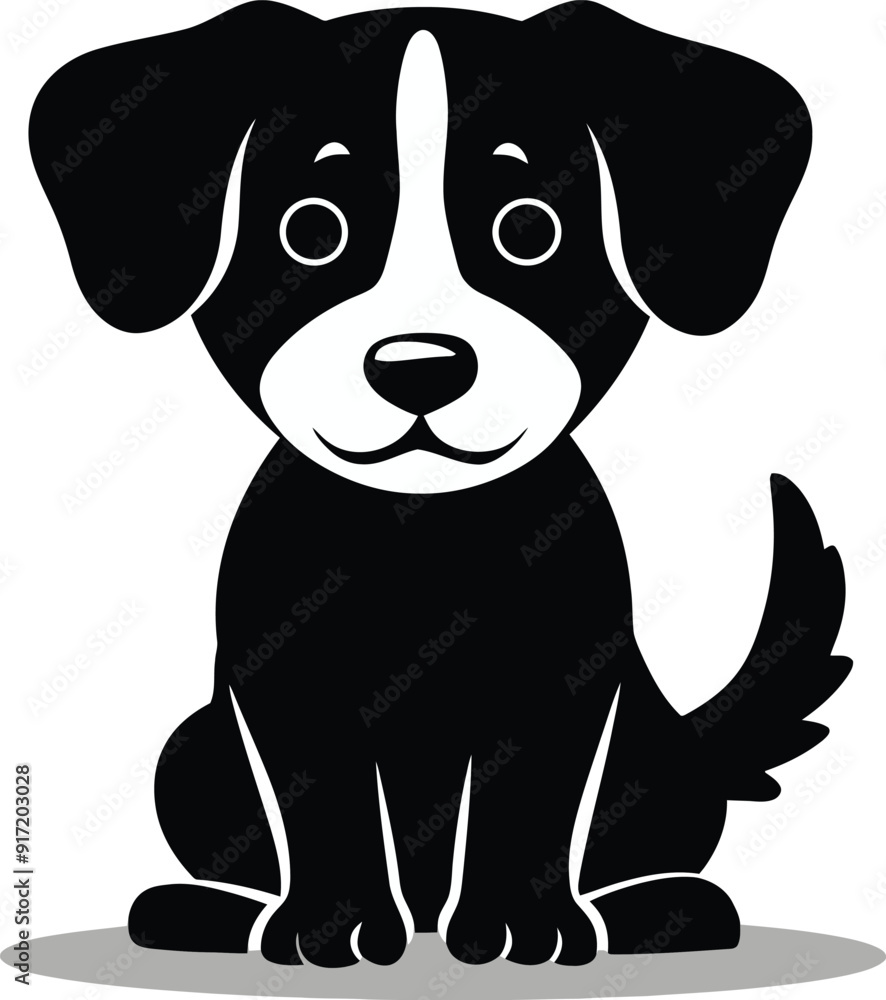 Fototapeta premium bulldog black silhouette logo SVG vector, bulldog icon illustration
