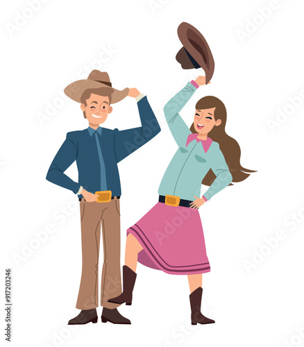 couple in country western style dancing