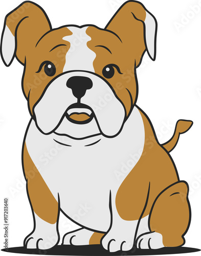 bulldog black silhouette logo SVG vector, bulldog icon illustration