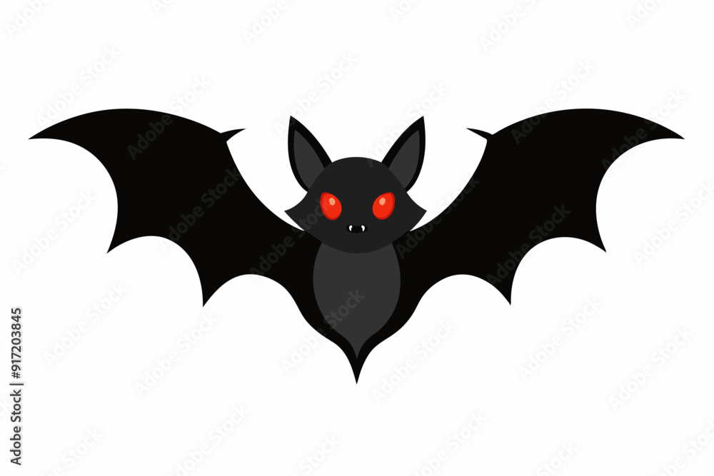 Vector design of bat on white background Vector design of bat on white background