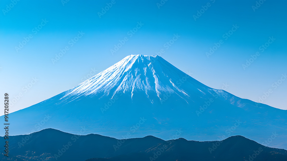 How about this: Snow-capped Fuji peak under a cloudy sky with a serene lake and winter landscape? How about this: Snow-capped Fuji peak under a cloudy sky with a serene lake and winter landscape?