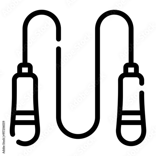 jumping rope line icon