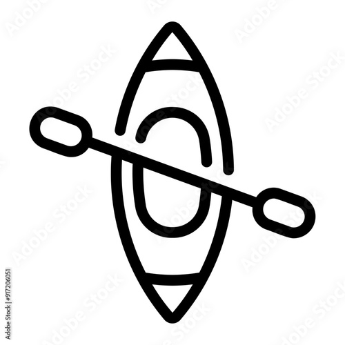 kayak line icon