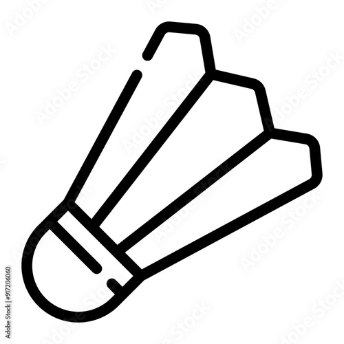 shuttlecock line icon