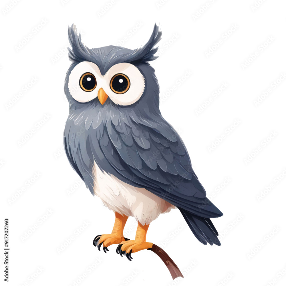Fototapeta premium Cute Owl 3D transparent background