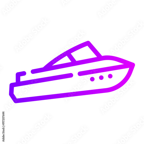 speed boat gradient icon
