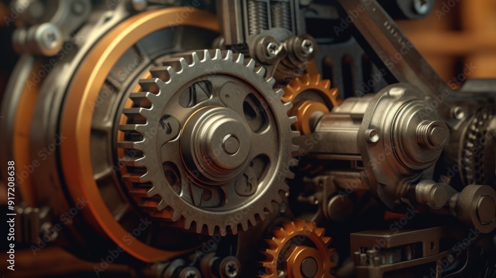 Close-up of intricate gears and mechanisms Close-up of intricate gears and mechanisms