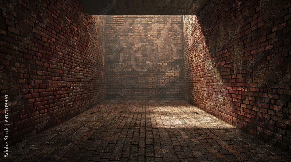 Obraz premium Lighted brick room