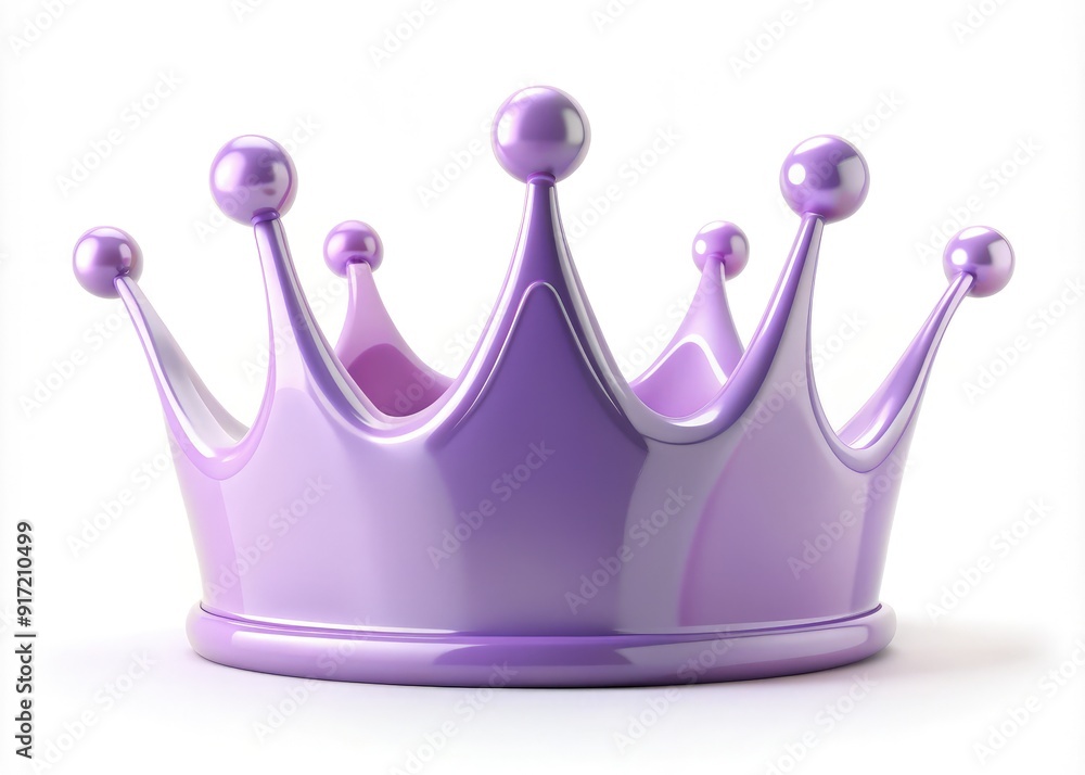 A light violet crown resting on a white background, showcasing its elegant design and smooth finish, perfect for celebrations or special occasions. Generative AI A light violet crown resting on a white background, showcasing its elegant design and smooth finish, perfect for celebrations or special occasions. Generative AI