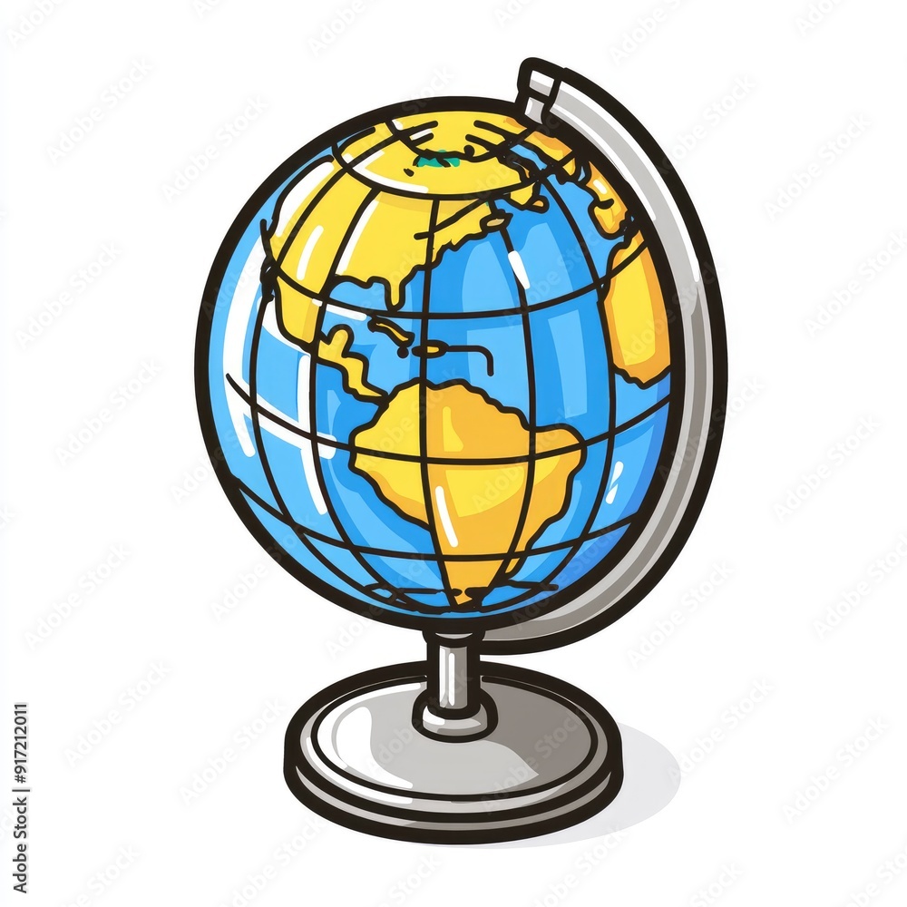 Cartoon Globe Illustration Cartoon Globe Illustration