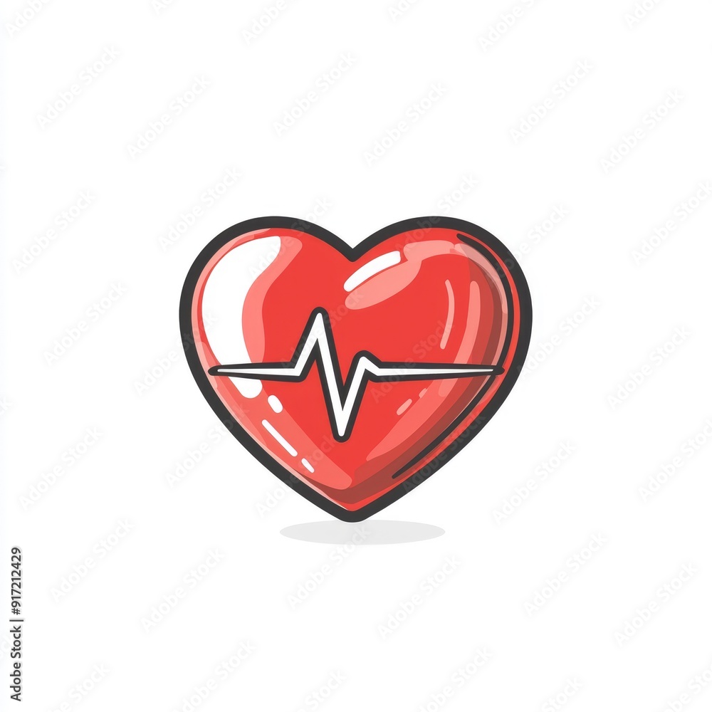Heartbeat Icon Illustration Heartbeat Icon Illustration