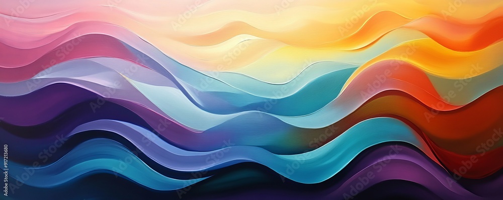 Abstract multicolored wave pattern, vibrant Abstract multicolored wave pattern, vibrant