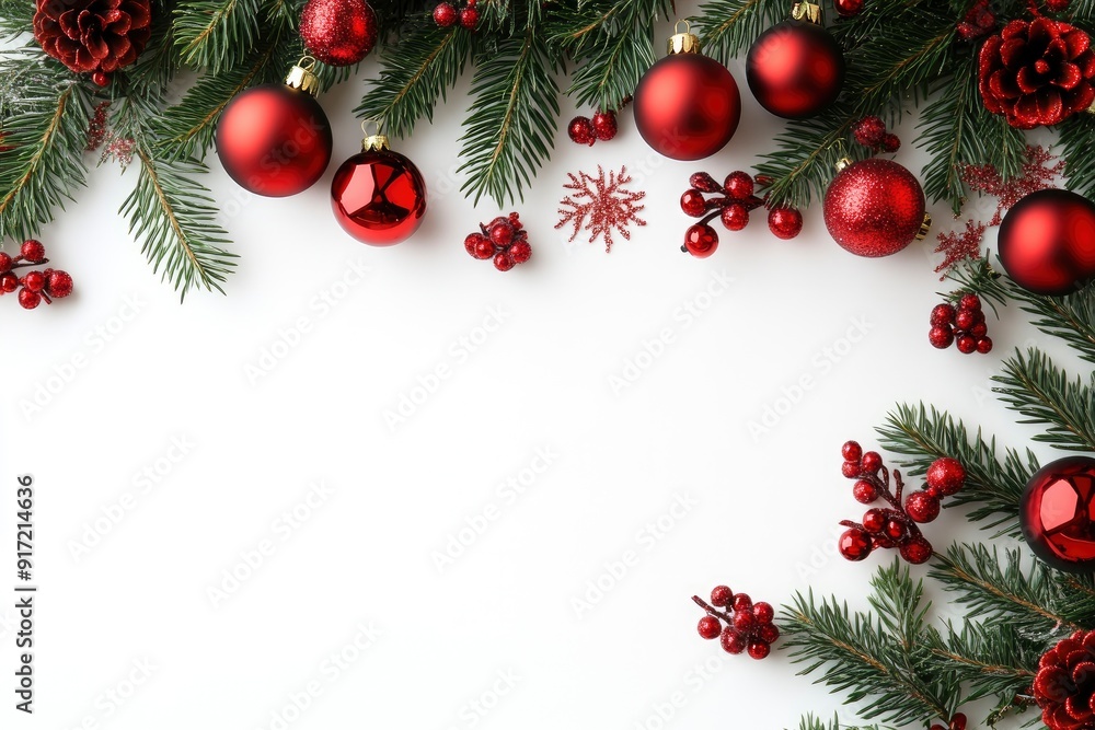merry christmas decoration on white background , ai merry christmas decoration on white background , ai