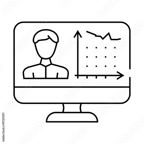 client activity analysis kyc line icon vector. client activity analysis kyc sign. isolated contour symbol black illustration
