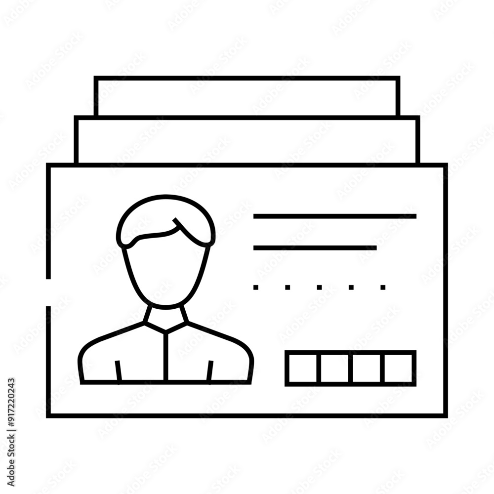 client card kyc line icon vector. client card kyc sign. isolated contour symbol black illustration client card kyc line icon vector. client card kyc sign. isolated contour symbol black illustration