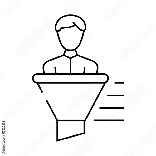 filter kyc line icon vector. filter kyc sign. isolated contour symbol black illustration