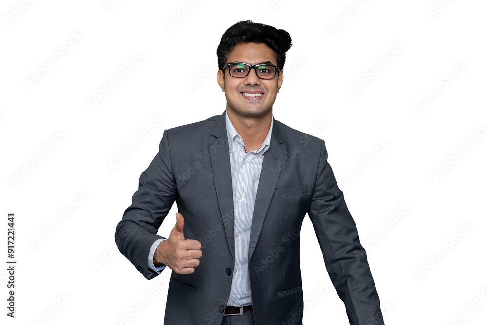 Confident Businessman Showing Thumbs Up, Sign of Success moment of triumph and positivity, making it ideal for conveying great job accomplishments, good ideas, and professional achievements. Confident Businessman Showing Thumbs Up, Sign of Success moment of triumph and positivity, making it ideal for conveying great job accomplishments, good ideas, and professional achievements.