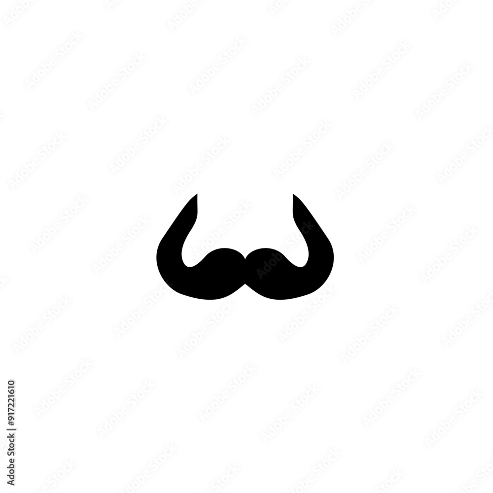 Obraz premium Vector image of a mustache
