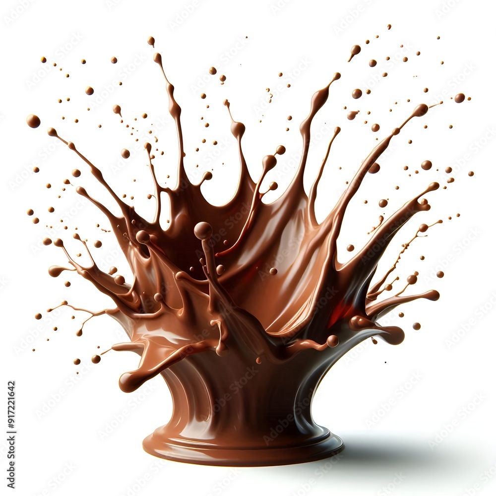 chocolate splash isolated on white background chocolate splash isolated on white background