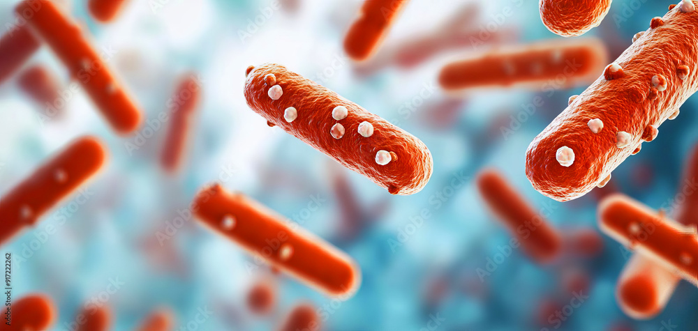 Close-up of an infected bloodstream with antibiotics circulating, symbolizing the internal fight against bacterial invaders Close-up of an infected bloodstream with antibiotics circulating, symbolizing the internal fight against bacterial invaders