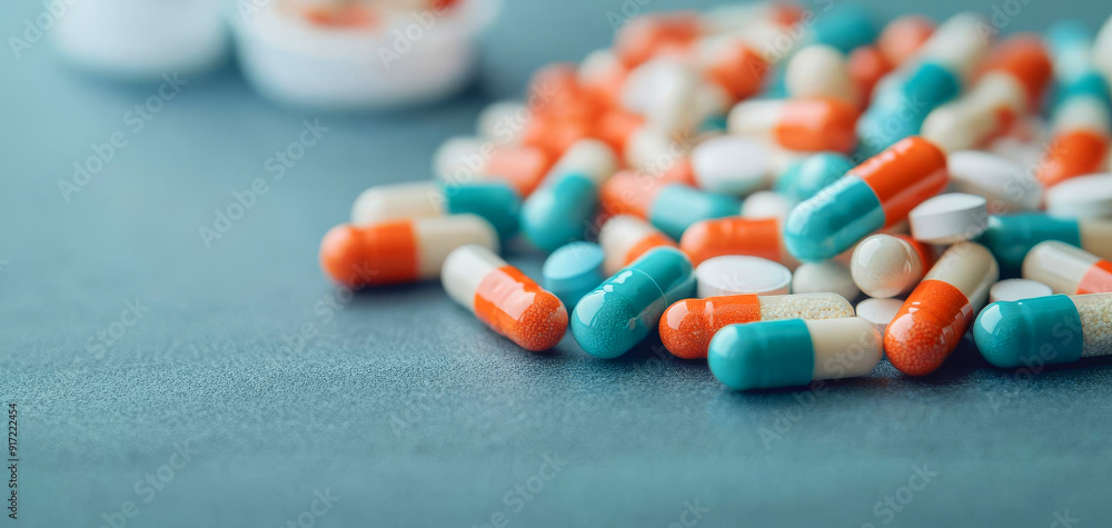 Close-up of antibiotic capsules being crushed and mixed into a solution for infection treatment, highlighting the preparation process Close-up of antibiotic capsules being crushed and mixed into a solution for infection treatment, highlighting the preparation process