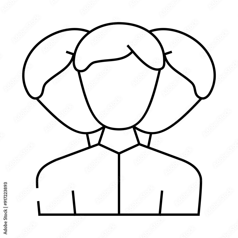 Obraz premium client portrait creation kyc line icon vector. client portrait creation kyc sign. isolated contour symbol black illustration