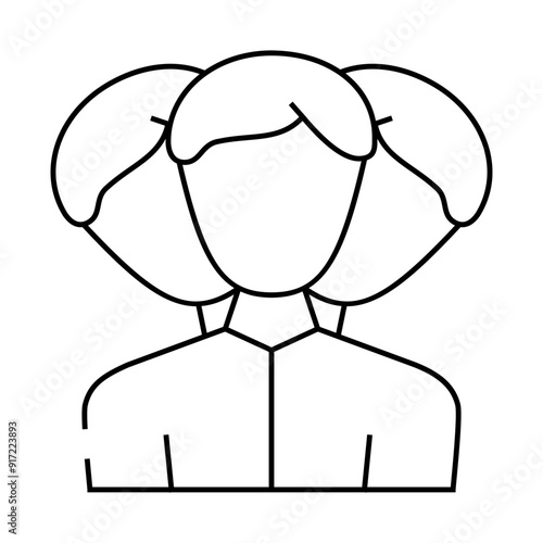 client portrait creation kyc line icon vector. client portrait creation kyc sign. isolated contour symbol black illustration