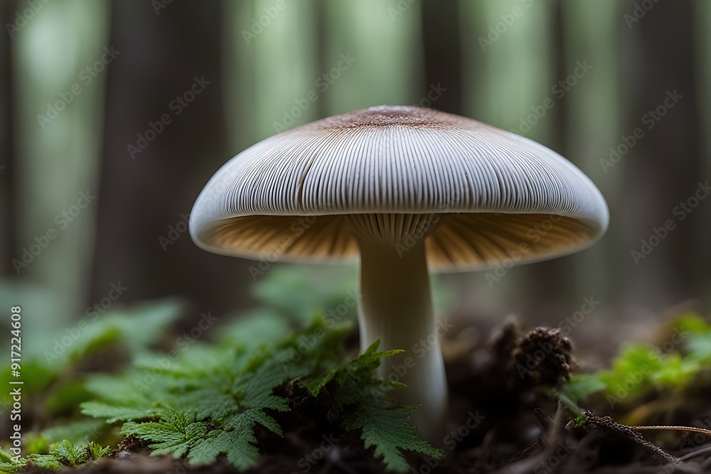 Mushroom in the forest, close-up, macro photography Mushroom in the forest, close-up, macro photography