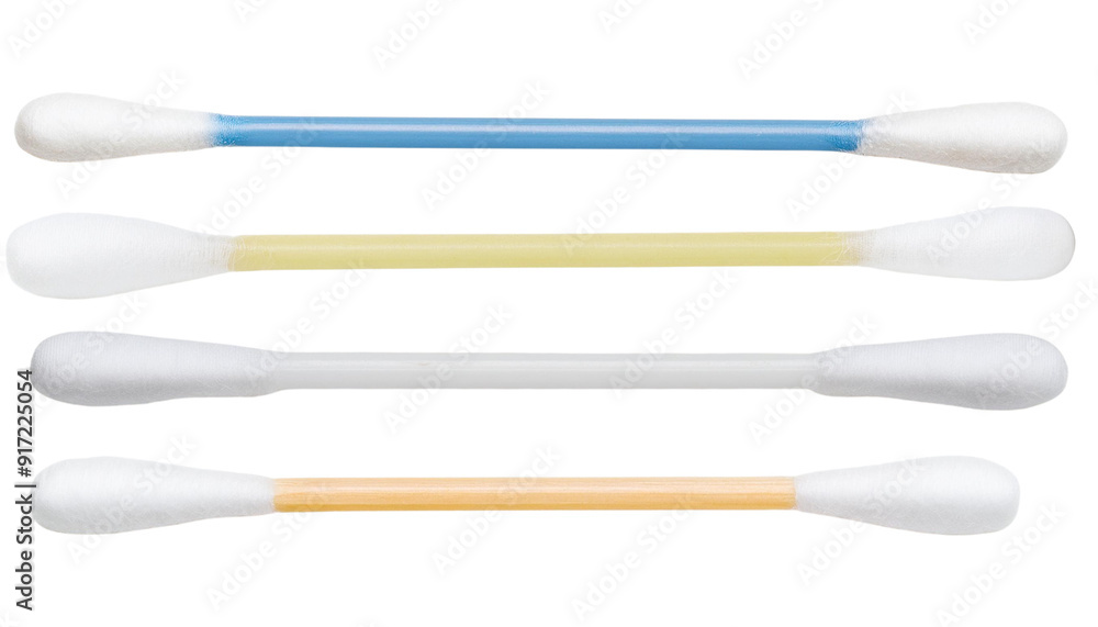 A set of colorful cotton swabs arranged neatly. Ideal for cleaning or artistic applications in photography and design. A set of colorful cotton swabs arranged neatly. Ideal for cleaning or artistic applications in photography and design.