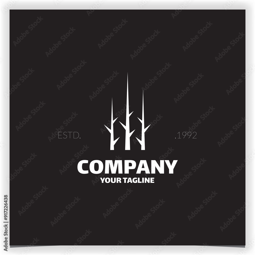 bamboo tree silhouette logo design vector template bamboo tree silhouette logo design vector template