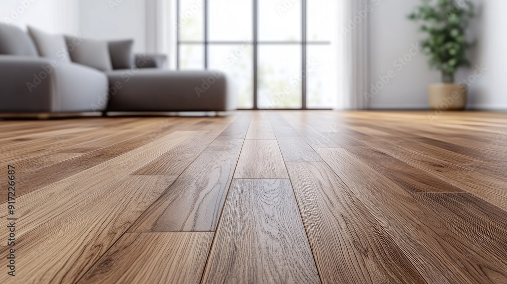 A wide-angle view of a room with engineered wood flooring, showing the seamless installation. The background is softly blurred, providing space for text. A wide-angle view of a room with engineered wood flooring, showing the seamless installation. The background is softly blurred, providing space for text.