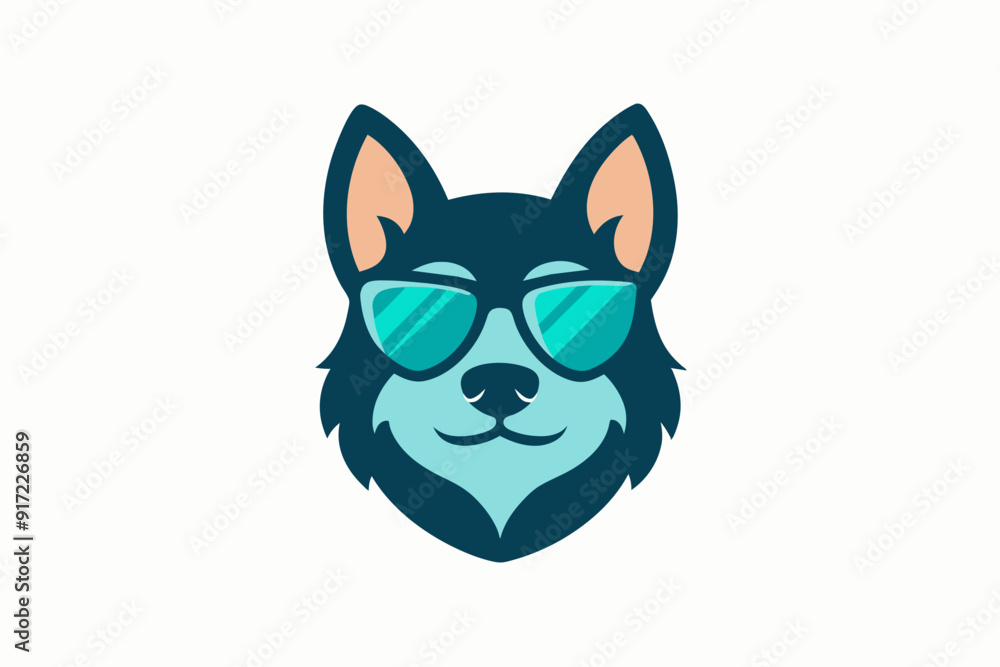 Vector design of a logo pets boutique on white background Vector design of a logo pets boutique on white background