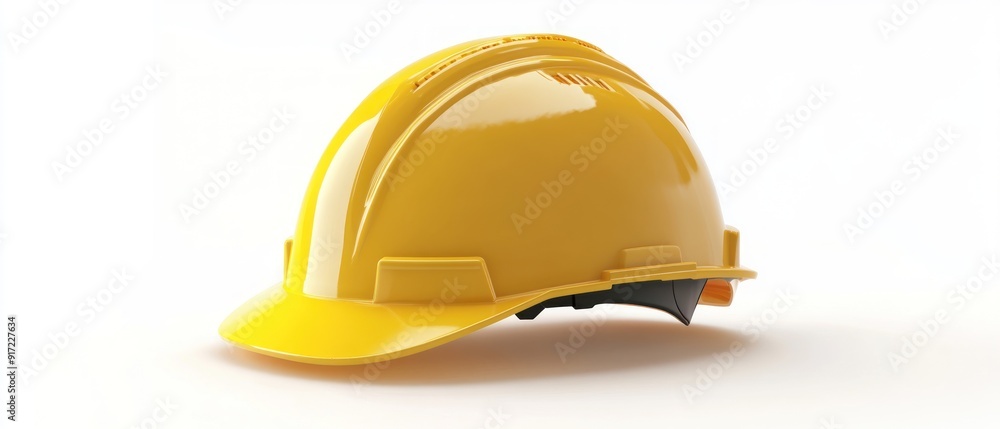 Yellow safety helmet isolated on white background Yellow safety helmet isolated on white background