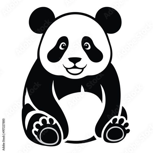 Vectorize Panda as frame for decoration