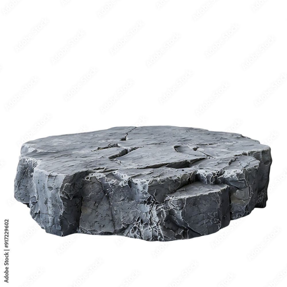 Rock Textured Podium on Transparent Background for Product Display Rock Textured Podium on Transparent Background for Product Display