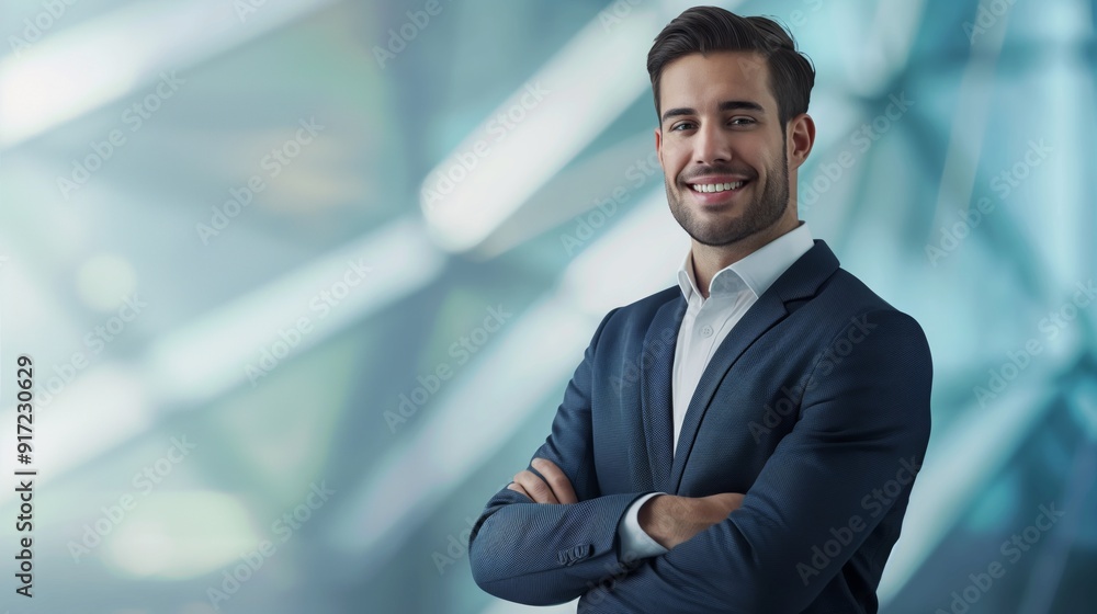 portrait of businessman smiling with confident at outdoor modern building portrait of businessman smiling with confident at outdoor modern building