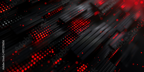 Luxurious black and red abstract tech background