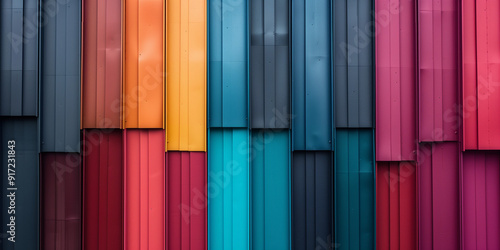 Colorful powder-coated steel background