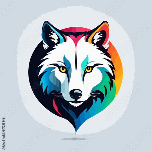 Wolf logo, wolf mascot, wolf illustration vector logo