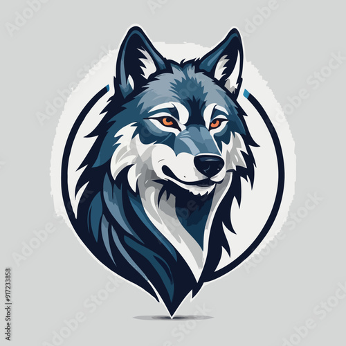 Wolf logo, wolf mascot, wolf illustration vector logo