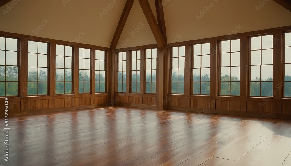 Photo interior modern wooden empty design room 3d illustration 17 Photo interior modern wooden empty design room 3d illustration 17