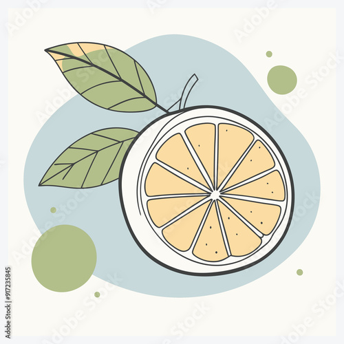 Vibrant Grapefruit Vector Illustration