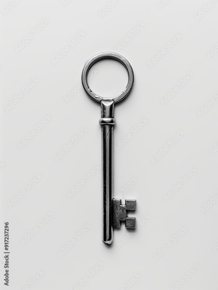 modern key on a white backdrop, minimalistic modern key on a white backdrop, minimalistic