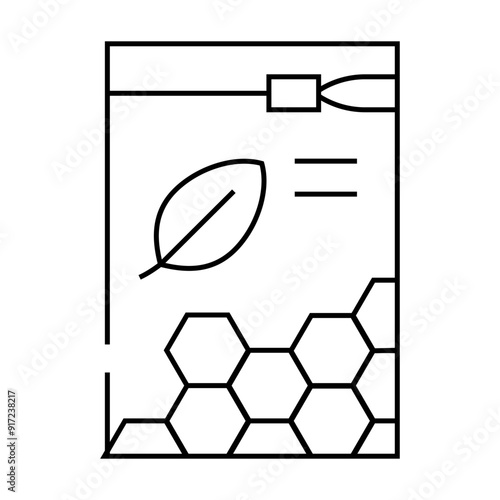organic white beeswax pellets line icon vector. organic white beeswax pellets sign. isolated contour symbol black illustration