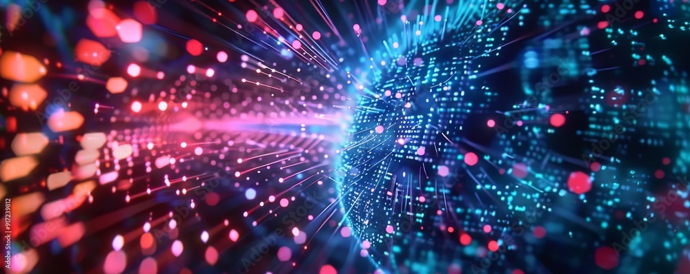 This contemporary digital background is a versatile option for visualizing advanced concepts in AI, data science, and digital security. This contemporary digital background is a versatile option for visualizing advanced concepts in AI, data science, and digital security.