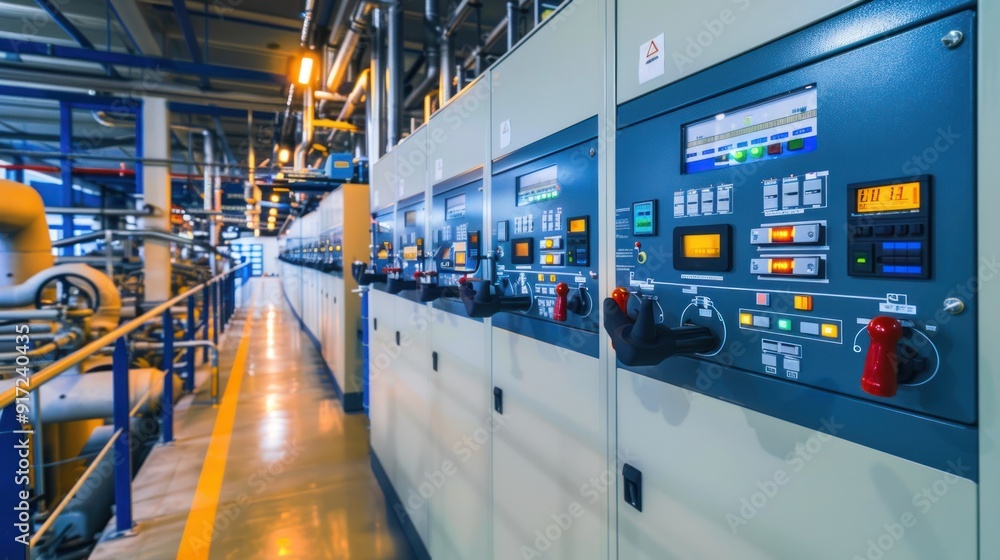 Fototapeta premium Control room for industrial HVAC system